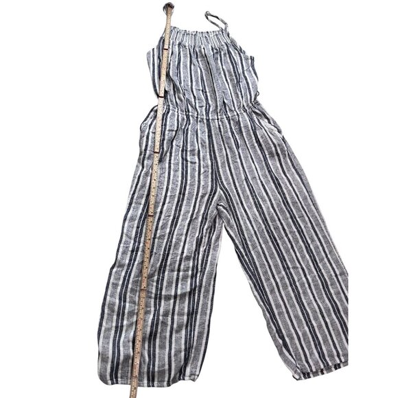 Old Navy Womens Striped Jumpsuit Size M Linen & Rayon Blend - Picture 5 of 10